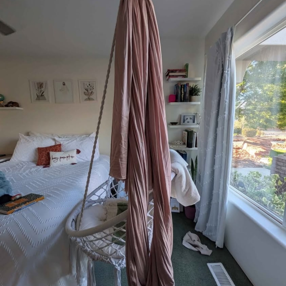Uplift Active Rose Gold/ Champagne Colored Aerial Hammock - 5 Meters Long